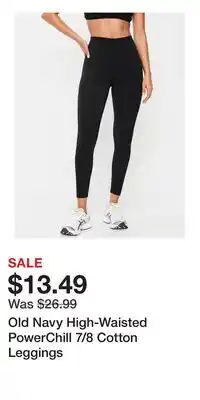 Old Navy Old Navy High-Waisted PowerChill 7/8 Cotton Leggings offer