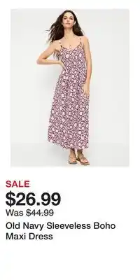 Old Navy Old Navy Sleeveless Boho Maxi Dress offer