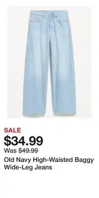 Old Navy Old Navy High-Waisted Baggy Wide-Leg Jeans offer