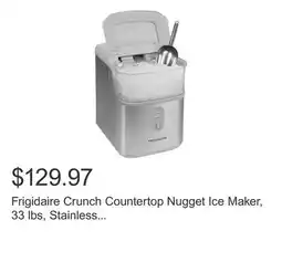 Costco Frigidaire Crunch Countertop Nugget Ice Maker, 33 lbs, Stainless Scoop Included offer