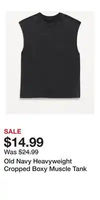 Old Navy Old Navy Heavyweight Cropped Boxy Muscle Tank offer