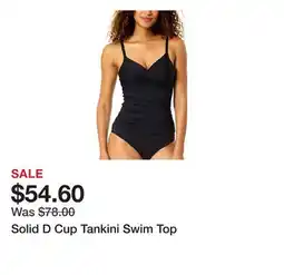 Belk Solid D Cup Tankini Swim Top offer