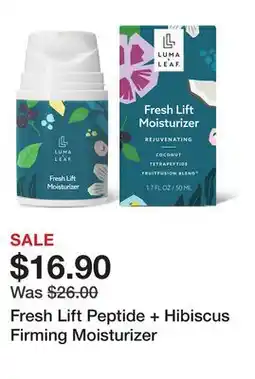 Belk Fresh Lift Peptide + Hibiscus Firming Moisturizer offer