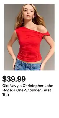 Old Navy Old Navy x Christopher John Rogers One-Shoulder Twist Top offer