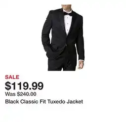 Belk Black Classic Fit Tuxedo Jacket offer