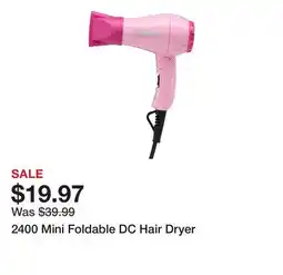 Belk 2400 Mini Foldable DC Hair Dryer offer