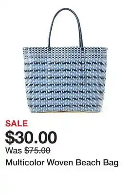 Belk Multicolor Woven Beach Bag offer