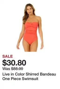 Belk Live in Color Shirred Bandeau One Piece Swimsuit offer