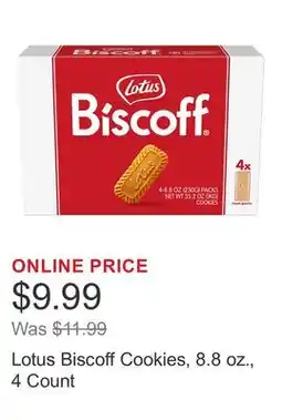 Costco Lotus Biscoff Cookies, 8.8 oz., 4 Count offer