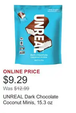 Costco UNREAL Dark Chocolate Coconut Minis, 15.3 oz offer