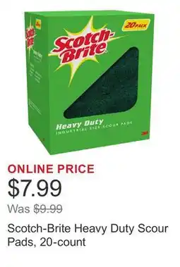 Costco Scotch-Brite Heavy Duty Scour Pads, 20-count offer