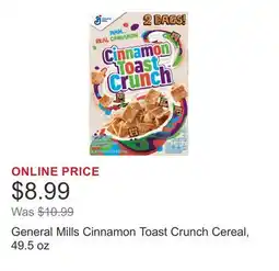 Costco General Mills Cinnamon Toast Crunch Cereal, 49.5 oz offer