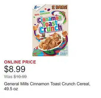 Costco General Mills Cinnamon Toast Crunch Cereal, 49.5 oz offer