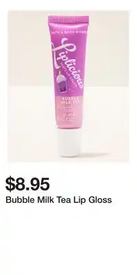 Bath & Body Works Bubble Milk Tea Lip Gloss offer