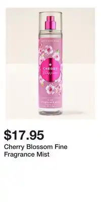 Bath & Body Works Cherry Blossom Fine Fragrance Mist offer