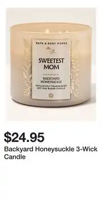 Bath & Body Works Backyard Honeysuckle 3-Wick Candle offer