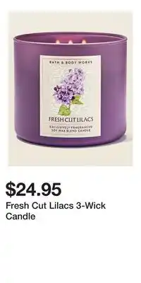 Bath & Body Works Fresh Cut Lilacs 3-Wick Candle offer