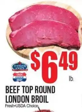 Beef top round london broil