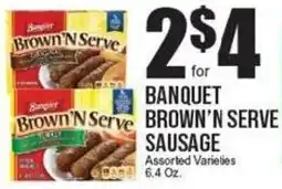 Extra Supermarket Banquet brown'n serve sausage offer