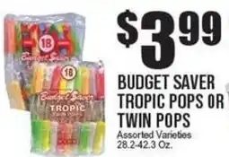 Extra Supermarket Budget saver tropic pops or twin pops offer