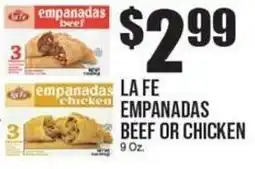 Extra Supermarket La fe empanadas beef or chicken offer