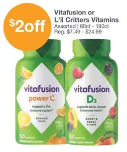 Kinney Drugs Vitafusion or L'il Critters Vitamins offer