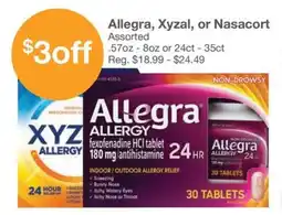 Kinney Drugs Allegra, Xyzal, or Nasacort Assorted offer