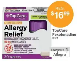 Kinney Drugs TopCare Fexofenadine offer