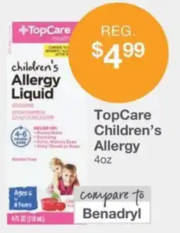 Kinney Drugs TopCare Children's Allergy offer