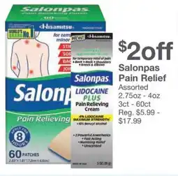 Kinney Drugs Salonpas Pain Relief offer