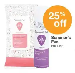 Kinney Drugs Summer's Eve Full Line offer