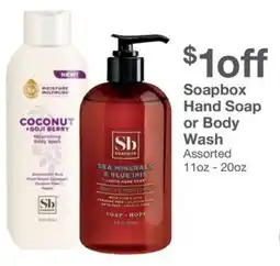 Kinney Drugs Soapbox Hand Soap or Body Wash offer