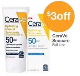 Kinney Drugs CeraVe Suncare Full Line offer