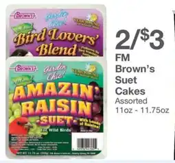 Kinney Drugs FM Brown's Suet Cakes offer