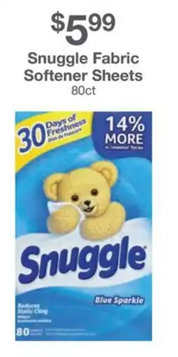Kinney Drugs Snuggle Fabric Softener Sheets offer