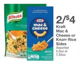 Kinney Drugs Kraft Mac & Cheese or Knorr Rice Sides offer