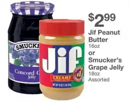 Kinney Drugs Jif Peanut Butter or Smucker's Grape Jelly offer