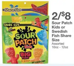 Kinney Drugs Sour Patch Kids or Swedish Fish Share Size offer