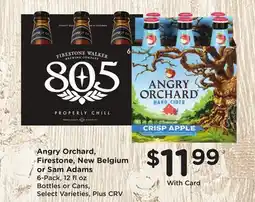 Ralphs Angry Orchard, Firestone, New Belgium or Sam Adams offer