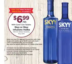Ralphs Skyy or Skyy Infusions Vodka offer