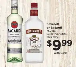 Ralphs Smirno or Bacardi offer