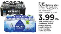 Food 4 Less Kroger Purified Drinking Water offer