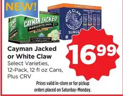 Food 4 Less Cayman Jacked or White Claw offer