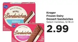 Food 4 Less Kroger Frozen Dairy Dessert Sandwiches offer