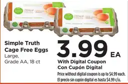 Food 4 Less Simple Truth Cage Free Eggs offer