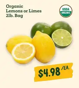 Sprouts Farmers Market Organic Lemons or Limes 2lb. Bag offer