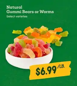 Sprouts Farmers Market Natural Gummi Bears or Worms offer