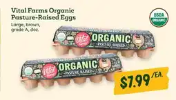 Sprouts Farmers Market Vital Farms Organic Pasture-Raised Eggs offer