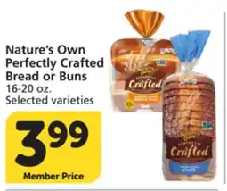 Vons Nature's Own Perfectly Crafted Bread or Buns offer