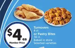 Vons Turnovers 4 ct. or Pastry Bites 18 ct offer